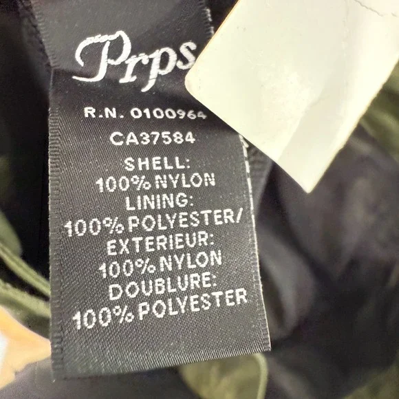 PRPS Jim Jones Nylon‎ Cargo Pants Mens 32 Mesh Lined Army Green Rare NEW - Picture 15 of 16